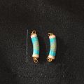 wholesale Gold-plated 925 ancient silver enamel painted Wutiao Jing Nanatong pendant with double ear straight and curved tubes for DIY bracelet accessories-0-6