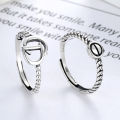 wholesale S925 metal CD letter fashion trend ring daily Korean Dongdaemun personality retro simple design high-end-0-0