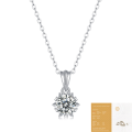 wholesale S925 Sterling Silver Fashion Pendant Necklace, Light Luxury High-End Sense, Blooming Pendant, Internet-Famous Hot-Selling Moissanite Necklace Jewelry-0-6