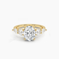 wholesale 18K/9K/10K/14K gold lightweight luxury ring with 1ct moissanite, engagement ring with high-end feel, empty ring setting-0-1