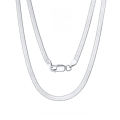 wholesale 925 Sterling Silver Cloud Pull 45mm Blade Chain Flat Snake Chain INS Trend Hip-Hop Unisex Collarbone Necklace-0-1