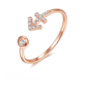 wholesale Rose gold, S925 sterling silver with moissanite fashion personality zodiac constellation rings for couples-0-13