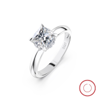 wholesale S925 Sterling Silver Cloud-Pull Jewelry Ring with 8A Luxury Ultra-Sparkling Zircon, White Gold Zircon Ring-Special grade 8A white square zircon, 4A round white zircon 8