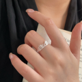 wholesale S925 Sterling Silver Korean Style Lace Ring for Women, Small and Exquisite, Light Luxury Fashion, Forest Style Minimalist Wind Ring for Food-0-3