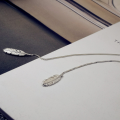 wholesale 990 Sterling Silver Feather Ear Thread Women's Vintage Minimalist Trendy Elegant Earrings Studs Student Jewelry-0-3