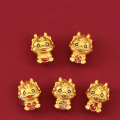 wholesale Sand gold dragon zodiac bead DIY bracelet accessories weaving materials small fortune bag five blessings dragon bracelet-0-2