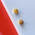 wholesale S925 Gold-Plated Hollow Twin Lotus Loose Beads for DIY Bracelet Necklace Accessories, Back Cloud Spacer Beads-0-1