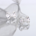 wholesale S925 Sterling Silver Bow Stud Earrings for Women, Small and Cute, Youthful Style, Fashionable and Versatile-0-0