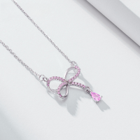 wholesale S925 Sterling Silver Korean Minimalist Ethereal Fairy Choker Necklace for Women, Versatile and Fashionable with Inlaid Diamond Zirconia Collarbone Chain-Necklace 925 Silver