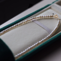 wholesale 18K Gold Freshwater Baby Pearl Necklace Strong Light Cold White Small Bulb Pearl Collarbone Chain Live Broadcast Supply-Pearl clavicle necklace 3-4mm