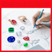 wholesale 18k Gold Manufacturer's Ruby Sapphire Emerald Moissanite Necklace Ring Earring Bracelet High-End Jewelry Custom Design-EM4025 Please note the size