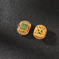 wholesale 925 Silver Gold-Plated Ancient Craftsmanship Hetian Jasper DIY Design Bead Necklace Spacer Beads Accessories Pendant Charms-0-7