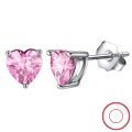 wholesale S925 Sterling Silver December Birthstone Earrings, Heart-shaped Zircon Cross-border Best Seller-0-3