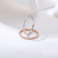wholesale S925 Sterling Silver Rose Gold Plated Diamond Accent Stackable Ring for Women Wholesale-0-0