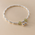 wholesale S925 Sterling Silver Bamboo Knot Hetian Jade Bell Bracelet, New Chinese Style Niche Design Temperament Best Friend Bracelet for Women S6229-0-0