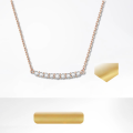 wholesale 18K Rose Gold High-End One-Word Lab-Grown Diamond Necklace with Real Diamonds, Lucky Series, Authentic-0-0