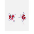 wholesale 925 Sterling Silver Flower Stud Earrings for Women, Korean-style Minimalist Ins-style European and American Unique Small Design Statement Elegant Jewelry-0-0