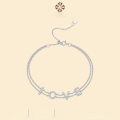wholesale S925 silver fashion simple and elegant new LOVE letter-shaped moissanite trending bracelet for women-0-0