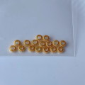 wholesale 925 Sterling Silver Gold-Plated Small Spacer Beads DIY Bracelet Necklace Accessories Handmade Knotted Jewelry Large Hole Spacer Disc Gold Beads-0-8