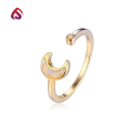 wholesale S925 silver Japanese INS-style moon synthetic opal ring, women's opal protein stone lightweight luxury jewelry-0-0