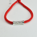 wholesale 925 Sterling Silver Six-Character Mantra Cylinder Bead Buddhist Bead Jade Stone Bracelet Braided Cord Straight Curved Tube DIY Accessories Retro Style-0-2