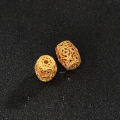 wholesale S925 gold-plated hollow barrel bead three-way separator pendant DIY jewelry accessory gold-over-silver bead stringing-0-10