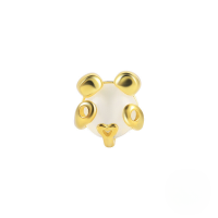 wholesale S925 Sterling Silver Animal Spiral Cartilage Single Stud Earring, A Trendy And Creative Bestseller-Gold-single model 1