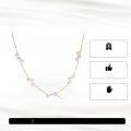 wholesale S925 Sterling Silver, 14K Gold Plated, French Vintage Style Natural Baroque Pearl Necklace-0-3