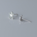 wholesale S925 Sterling Silver Small and Delicate Line Gingerbread Man Bear Stud Earrings, Fresh and Sweet Threaded Ear Accessories M04852-0-2