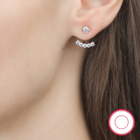 wholesale 925 Sterling Silver Full Diamond Row Stud Earrings with Round Zircon, Convertible for Two-Way Wear, Fashionable and Luxurious, Exquisite and High-End Design-Style 1>925 silver