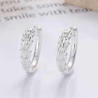 wholesale S925 Sterling Silver Korean-style Minimalist Wheat Ear Design Earrings, Versatile and Elegant Ear Clips for Women-432HR/approximately 3.4g/pair 925 silver