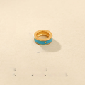 wholesale S925 sterling silver gold-plated enamel fired blue small running ring DIY bracelet bead large hole cloisonné running loop clasp spacer bead-0-14