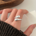 wholesale S925 Sterling Silver Korean-style Minimalist Line Ring for Women, Fashionable, Simple, and Unique Design, Versatile Band-0-0