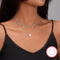 wholesale S925 Cross-border Hot-selling Women's Tennis Chain Star Butterfly LOVE Necklace Layered Halloween Matching Accessories-0-1