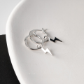 wholesale S925 Sterling Silver Trendy Lightning Design Student Ear Clasp Korean Style Temperament Lady Literary Sense Earrings G3850-0-2