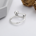 wholesale S925 Sterling Silver Irregular Geometric Hollow Large and Small Sphere Ring Fashion Commute Chic Style-0-1
