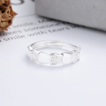 wholesale S925 Sterling Silver Textured Scale Ring Daily Korean Version Light Luxury Style Minimalist Design Versatile Index Finger Ring for Women-0-2