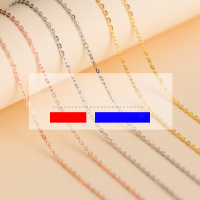 wholesale S925 Silver Summer Korean Style Shining European Chain Cross Chain Simple Bare Chain Necklace D9398-S925 Silver Necklace Gold 1.0MM 40CM