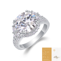 wholesale S925 Sterling Silver, High-Quality Moissanite, Exquisite Craftsmanship, Non-Tarnish, High-End Ins Style Fashion New Ring for Women-0-6