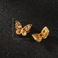 wholesale Gold-plated 925 Silver Enamel Butterfly Pendant for DIY Bracelet Necklace Accessory Hand Weaving Materials-0-16