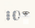 wholesale S925 Sterling Silver Vintage-Designed Moissanite Earrings for Women, Fashionable and Chic Ear Hoop, Trendy Ear Accessories Wholesale-0-6