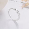 wholesale S925 Sterling Silver Hollow-Out Wrapped Ring, Indie Luxury Adjustable Open Band Statement Finger Ring for an Elevated Feel-0-2