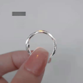 wholesale S925 Sterling Silver Möbius Strip Ring for Women, Versatile and Minimalist Design with an Adjustable Opening for Wholesale-0-5