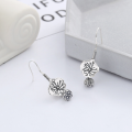 wholesale S925 Sterling Silver Retro Ethnic Elegant Lotus Tassel Earrings, Versatile and Exquisite Women's Earrings-0-2