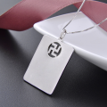 wholesale S925 Sterling Silver Source Factory Retro Buddhist Scripture Necklace Unisex Collarbone Chain Minimalist Fo Pendant Wholesale-0-2