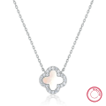 wholesale Metal Material: 925 Silver Cross-border Hot Sale Women's Necklace, Versatile and Light Luxury Choker with Four-leaf Clover Shell Pendant Chain for Foreign Trade Jewelry Wholesale-0-13