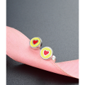 wholesale Sterling Silver Round Heart Screw Ear Studs Women Korean Version Simple and Fresh Earrings Unique Niche Design Sense Jewelry-0-3