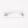 wholesale Fine Silver S999 Curved Tube with Chinese Character "Fu" for DIY Handcraft Beading Bracelet and Accessories-0-5