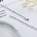 wholesale S925 Sterling Silver Pearl Necklace Unisex O-Link Chain Plain Silver Series Basic Collarbone Chain Single Necklace Layering Chain-0-3