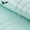 wholesale S925 Silver Source Factory Accessory Fashion Women's Elegant Necklace Simple Collarbone Chain Step-Up Chain-0-1